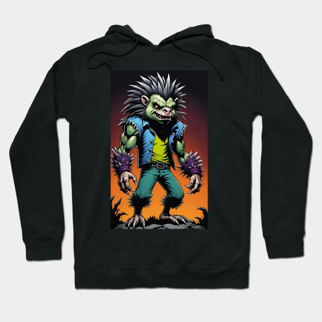 Frankenstein Porcupine 1 Hoodie by Grave Digs